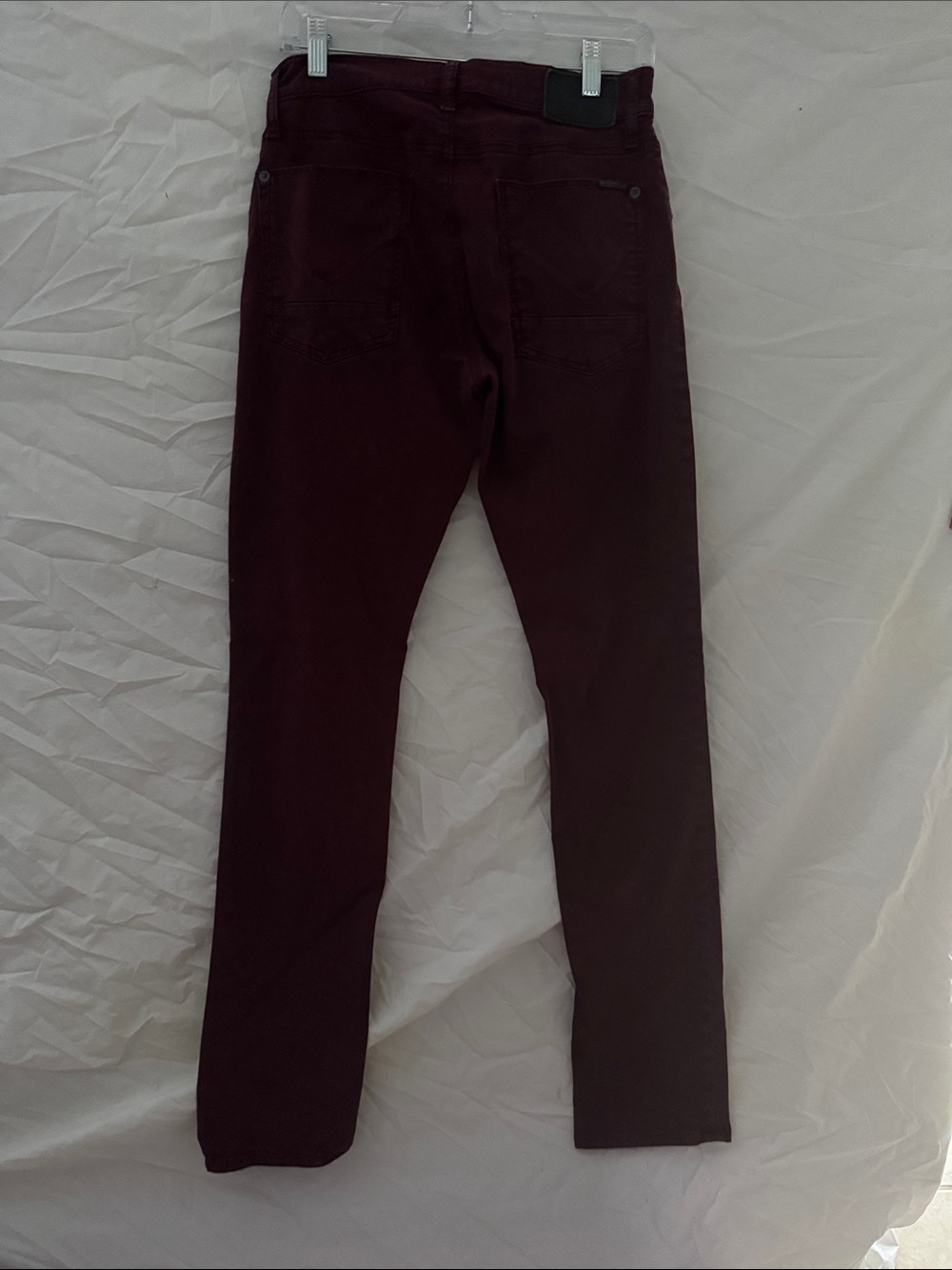 Hudson Low Rise Skinny Pants in Deep Burgundy - Picture 5 of 7